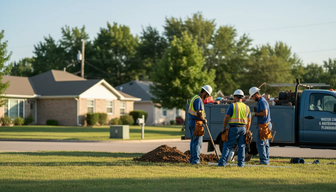 Residential water line and bathroom plumbing service in Milford, PA